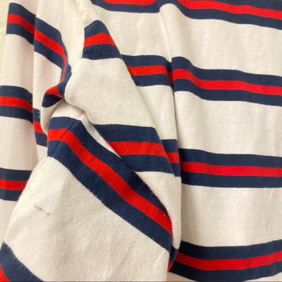 BRANDY MELVILLE White Red Cropped Polo Long Sleeve Top - Picture 8 of 8